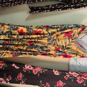 Yellow with rest flowers and very beautiful dress